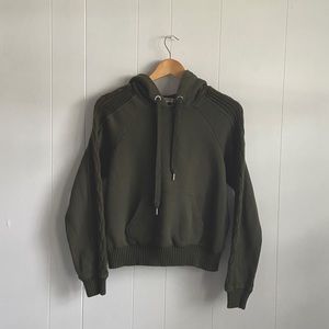 Army green hoodie, hardly worn in good condition